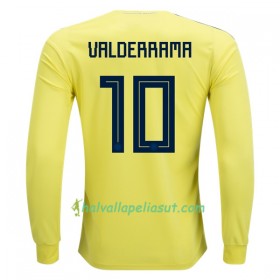 Jalkapallo Pelipaidat Kolumbia Valderrama 10 World Cup 2018 Kotipaita Pitkähihainen